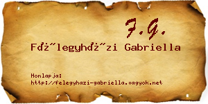 Félegyházi Gabriella névjegykártya